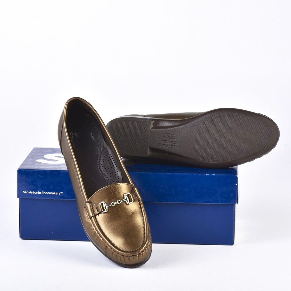 SAS Metro Loafer Tripad Comfort Foot Bed Made in USA Bronze LN In Box Size 8 N